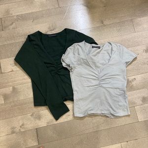 Set of 2 Brandy Melville Scrunch Tops